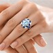 Swiss Blue Topaz Silver Ring (Adela Silber)