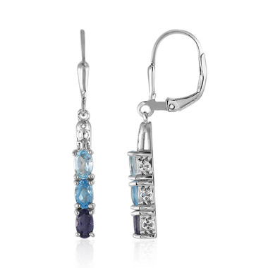 Orecchini in argento con Topazio Blu Cielo