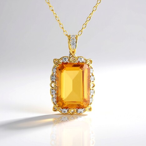 Collana in argento con Citrino (Gems en Vogue)