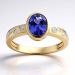 Anello in oro con Tanzanite AAA (CIRARI)