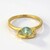 Anello placcato in oro con Ametista Verde