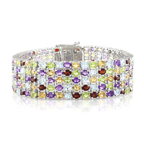 Zambian Amethyst Silver Bracelet