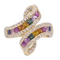 14K Fancy Sapphire Gold Ring (CIRARI)