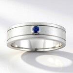 Anello in argento con Benitoite