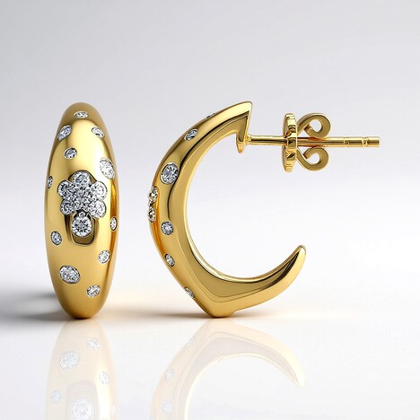 Orecchini in oro con Diamante IF (D) (Annette)
