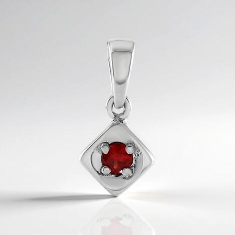 Ciondolo in argento con Rubino Tanzania (Adela Silber)