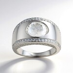Anello in argento con Topazio Bianco (Adela Silber)