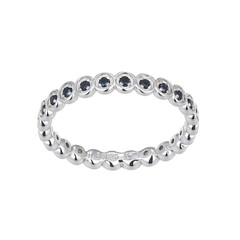Anillo en plata con Zafiro negro