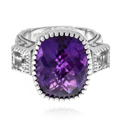 Sambia-Amethyst-Silberring (Dallas Prince Designs)