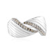 Anello in argento con Diamante Champagne I2 (de Melo)