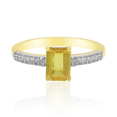 Anillo en oro con Zafiro amarillo de Ban Ka Cha