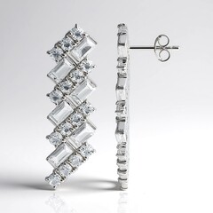 Orecchini in argento con Topazio Bianco
