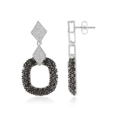 Pendientes en plata con Espinela negra