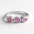 Anello in argento con Zaffiro Rosa