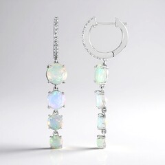 Pendientes en plata con Ópalo Welo AAA (de Melo Essence)