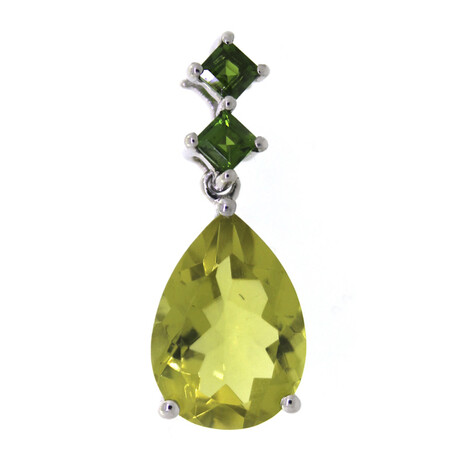 Ouro Verde Quartz Silver Pendant
