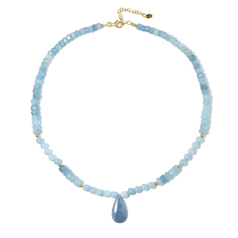 Aquamarin-Silberhalskette
