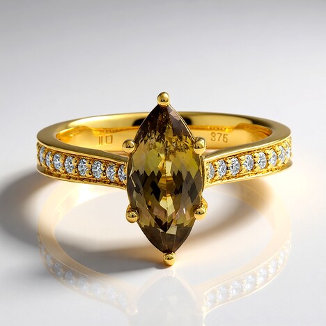 Anello in oro con Tanzanite (non riscaldata)