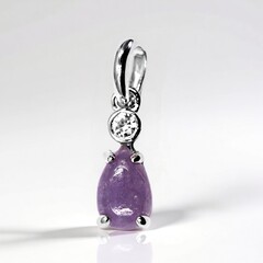 Ciondolo in argento con Lepidolite
