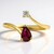 Anello in oro con Rubino Mozambico AAA