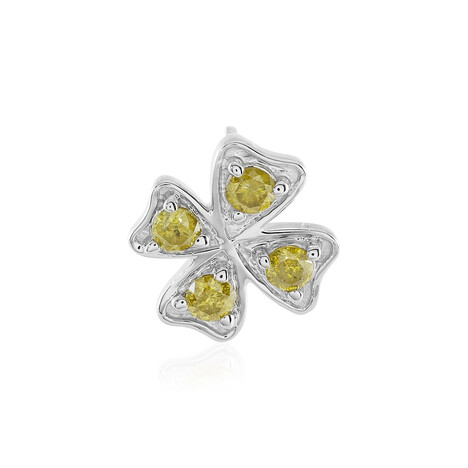 Zilveren hanger met I3 Gele Diamanten