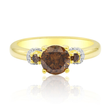 Gouden ring met een SI1 Argyle Cognac Diamant (Mark Tremonti)