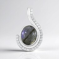 Colgante en plata con Labradorita azul de Maniry (KM by Juwelo)