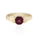 Zilveren ring met een magenta granaat