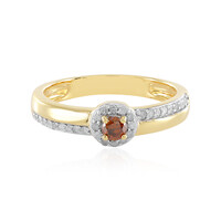 Anello in argento con Diamante Rosso I3