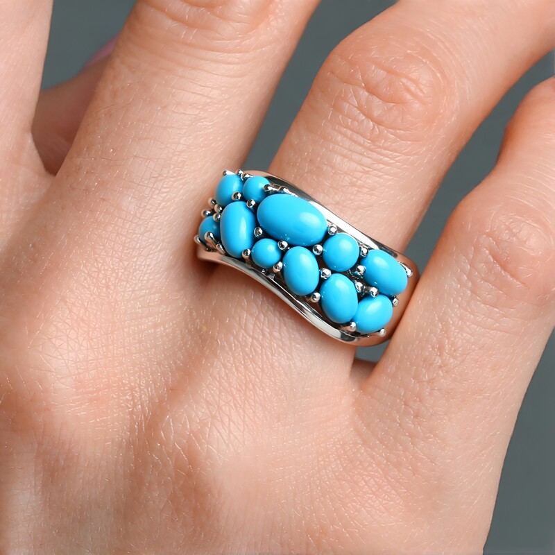 Sleeping Beauty Turquoise Silver Ring (Faszination Türkis)