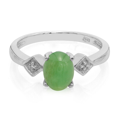 Bague en argent et Chrysoprase impériale