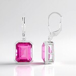 Pendientes en plata con Cuarzo rosado