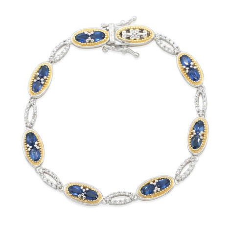 Bracciale in argento con Zaffiro Blu (Gems en Vogue)