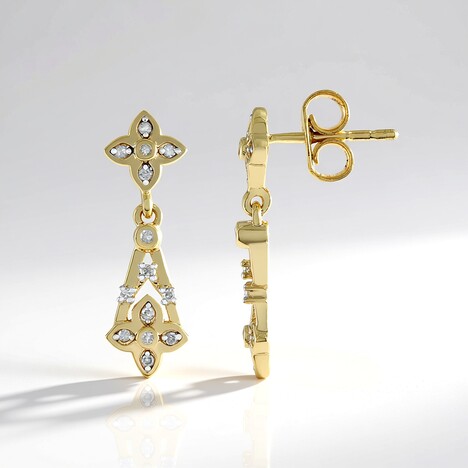 Orecchini in argento con Diamante I2 (I)