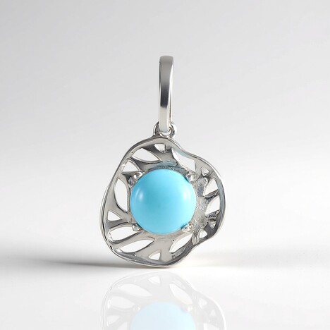 Ciondolo in argento con Turchese Sleeping Beauty (Ornaments by de Melo)