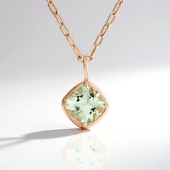 Collana in argento con Ametista Verde (Adela Silber)