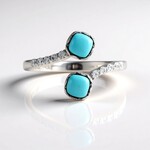 Anello in argento con Turchese Sleeping Beauty (Faszination Türkis)