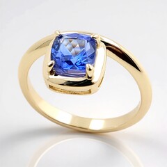 Anello in oro con Tanzanite AAA (de Melo Gold)