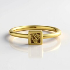 Anello in argento con Zircone Giallo