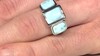 Anillo en plata con Larimar
