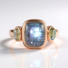 Anello in argento con Labradorite Verde Maniry