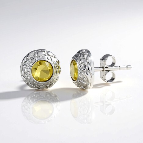 Orecchini in argento con Berillo Giallo