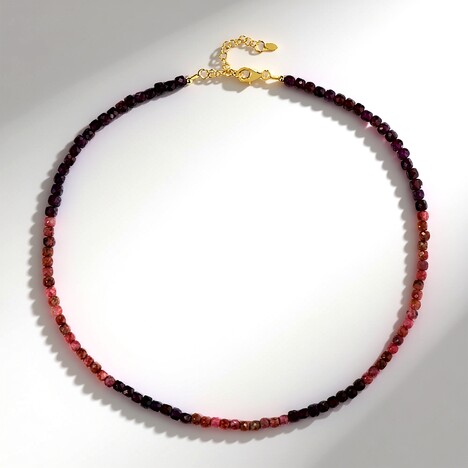 Collana in argento con Granato Mozambico