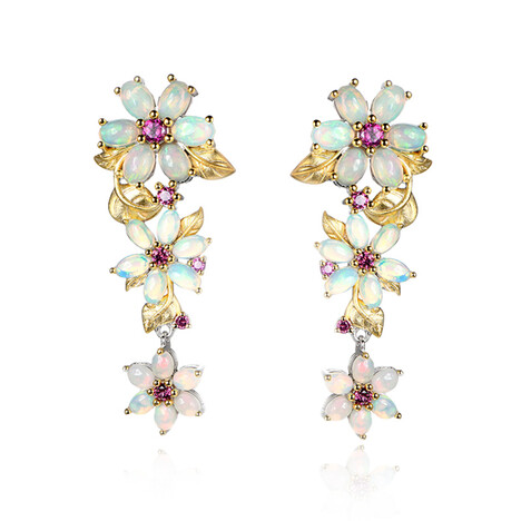 Pendientes en plata con Ópalo de Welo (Dallas Prince Designs)