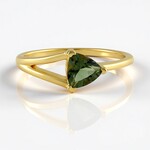 Anello in argento con Moldavite