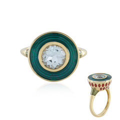 Zilveren ring met een hemel-blauwe topaas (Adela Silber)