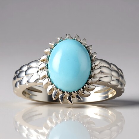 Anello in argento con Acquamarina Brasiliana
