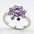 Anello in argento con Zaffiro Ceylon Porpora