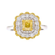 Gelber SI2 Brillant-Goldring (CIRARI)