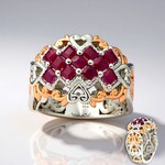 Anello in argento con Rubino della Birmania (Gems en Vogue)